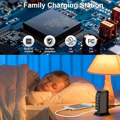 USB Charger Block with Type C, 6-Port Chargers - Image 5