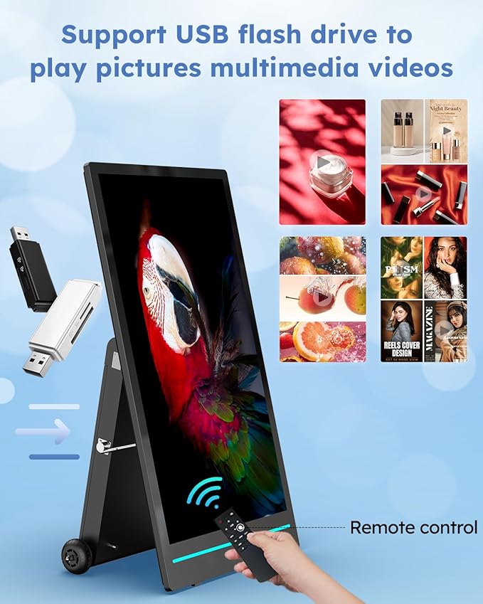 55-inch Rechargeable Portable FHD Outdoor Digital Signage Displays, IP65 - Image 6