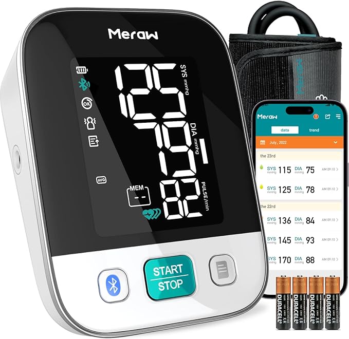 Meraw Blood Pressure Monitor Home Use, Blood Pressure Cuff Digital Arm by Meraw