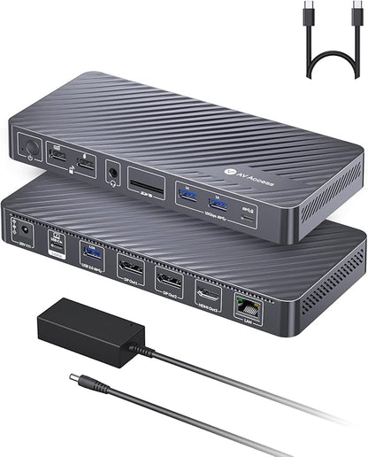 AV Access Docking Station 3 Monitors, 8K@30Hz Single Display, Triple 4K Display by ACTIONSGLOBALUSINC
