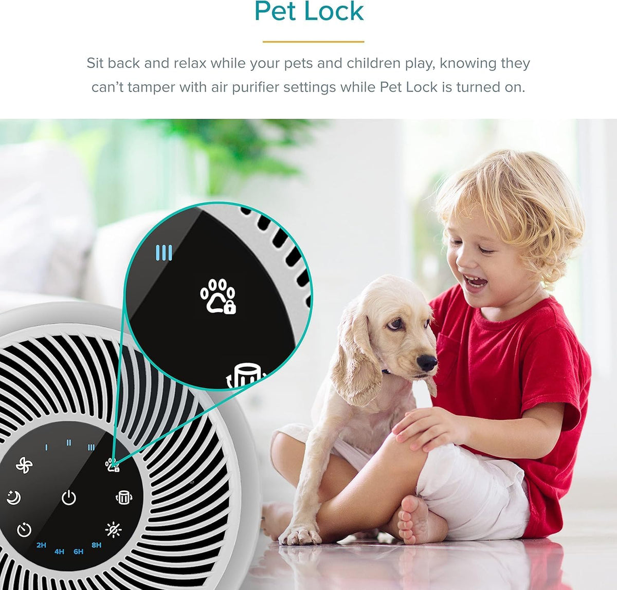 levoit air purifier for home pets, large room, view 9