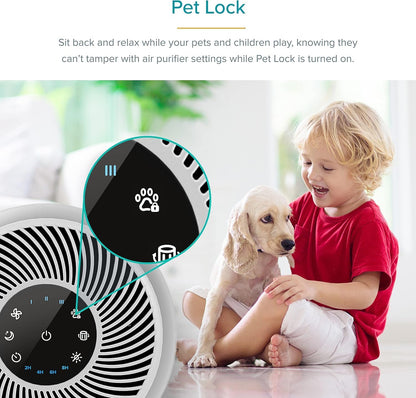 levoit air purifier for home pets, large room, view 9