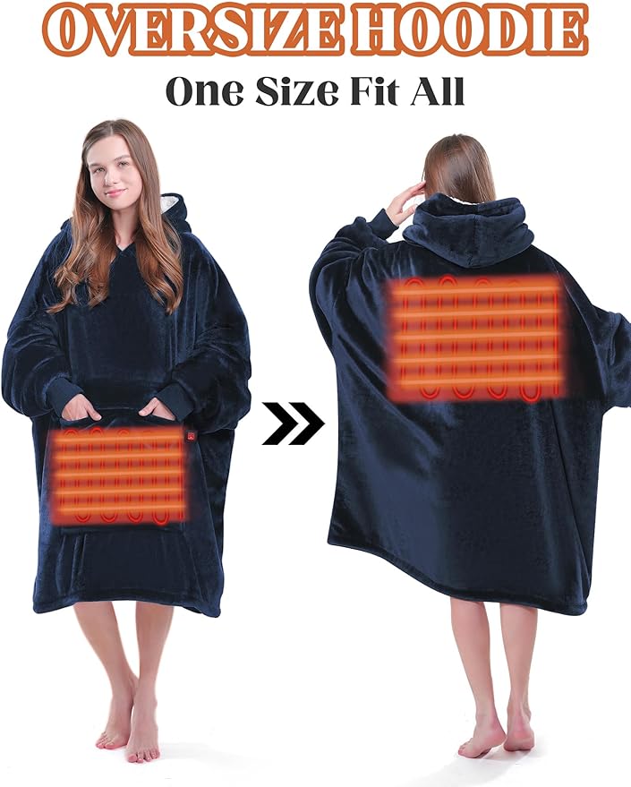 MAXEVE Heated Wearable Blanket Hoodie - Image 2