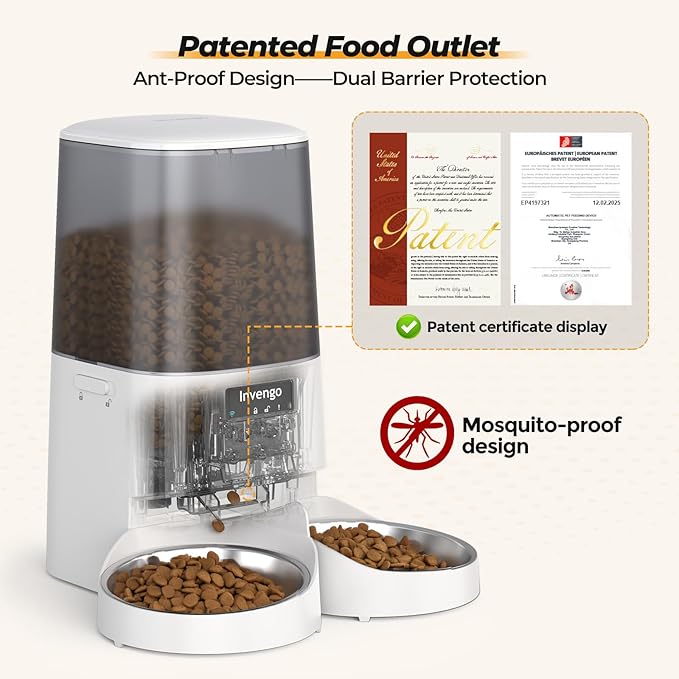 Automatic Cat Feeder with App Control, 5L Food Dispenser - Image 4