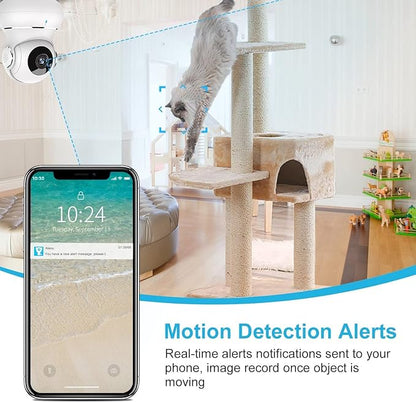 litokam Indoor Security Camera 4 Pack, 360° WiFi Cameras - Image 3