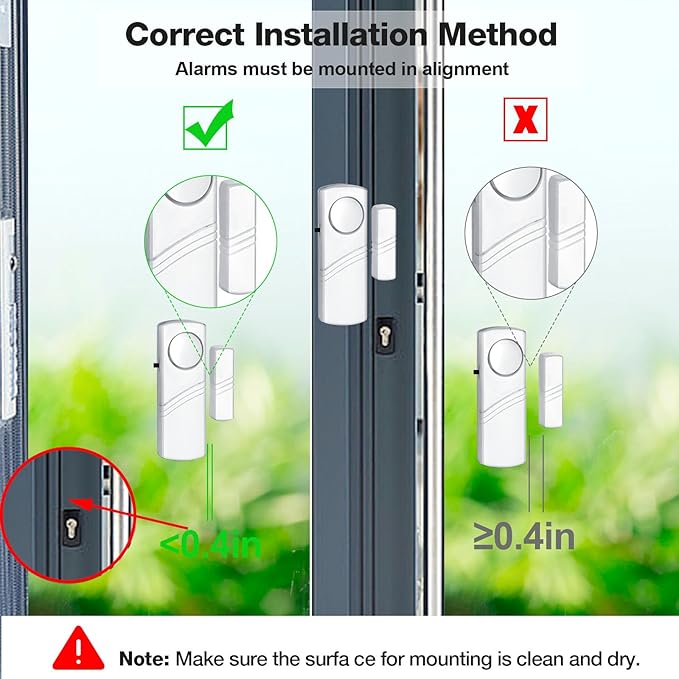 Security Door Window Alarm, Wireless Sensor Door Window Burglar Alarm, Door - Image 8