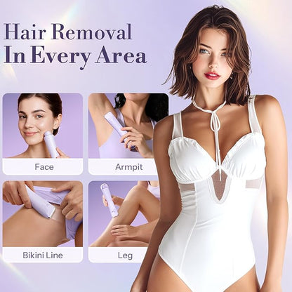 Bikini Trimmer for Women, Flyant 2 in 1 Electric Shaver for Women, Pubic Hair - Image 3