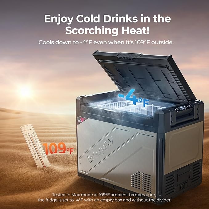 BougeRV 12 Volt Portable Refrigerator, 69 Quart Rocky V2.0 Dual Zone Car Fridge - Image 3