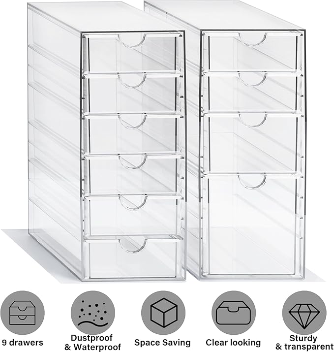 Prsildan Acrylic Drawer Makeup Organizer - Image 9