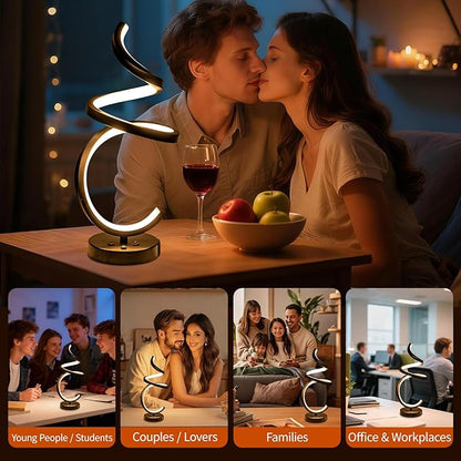 RGB Spiral LED Table Lamp, Dimmable Creative Bedside Lamp, Modern Color - Image 8