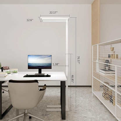 STERREN 76" Led Floor Lamp, 120W White Modern Free-Standing Lamp, 9100LM - Image 3