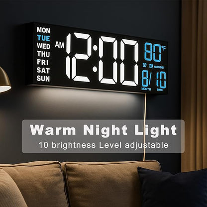 TrophyRak 16" Large Digital Wall Mount Clock, Count Down Timer, Big LED - Image 8