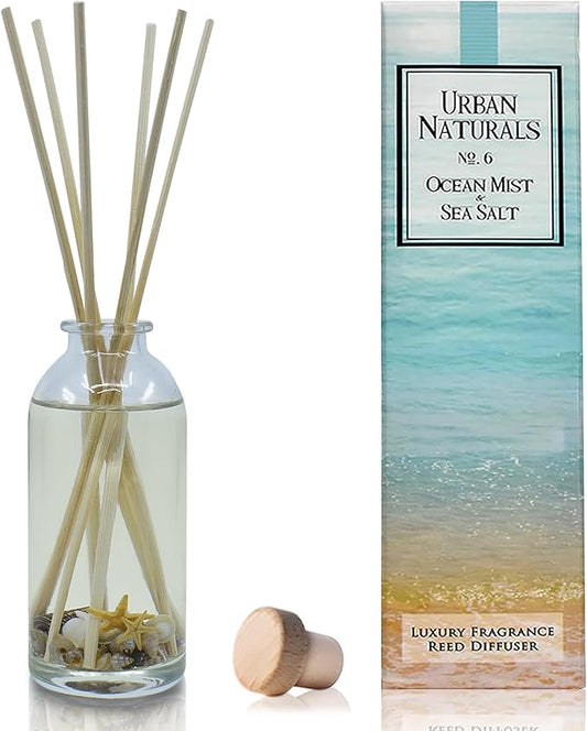 Urban Naturals Ocean Mist & Sea Salt Reed Diffuser Set | Made by UrbanNaturals