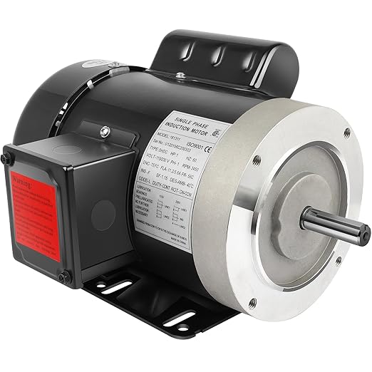 1 HP Electric Motor General Purpose Single Phase Motor 3450 RPM 115/230V by Cuilvu