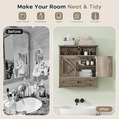 Bathroom Wall Cabinet, Wall Mounted Medicine Cabinet - Image 5