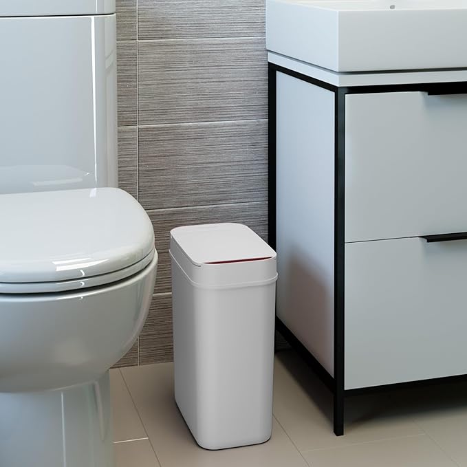 iTouchless 3 Gallon Bathroom Sensor Trash Can, 10 Liter Small Touchless - Image 3