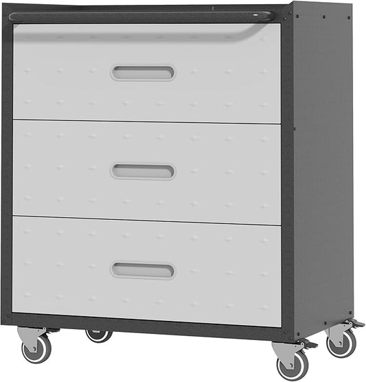 Metal Storage Cabinet with Wheels, Rolling Tool Cabinet, Garage Storage Cabinet by BIZOEIRON