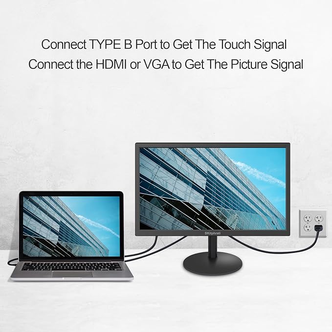 SKitphrati 18.5 Inch Touchscreen Monitor HD 1366x768, VESA Wall Mountable - Image 4