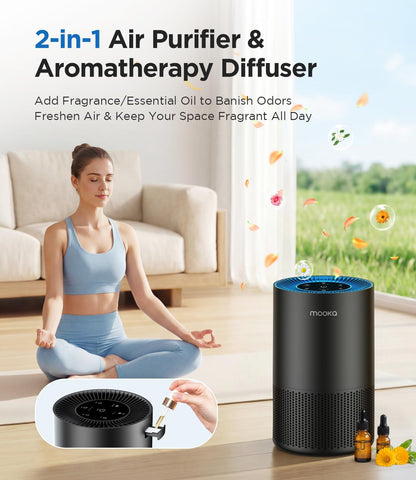 mooka h13 hepa air purifier for home pet, package contents