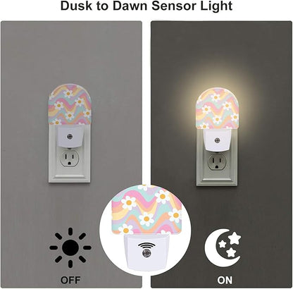 sndheke Groovy Hippie Daisies Flowers Night Light - Image 3