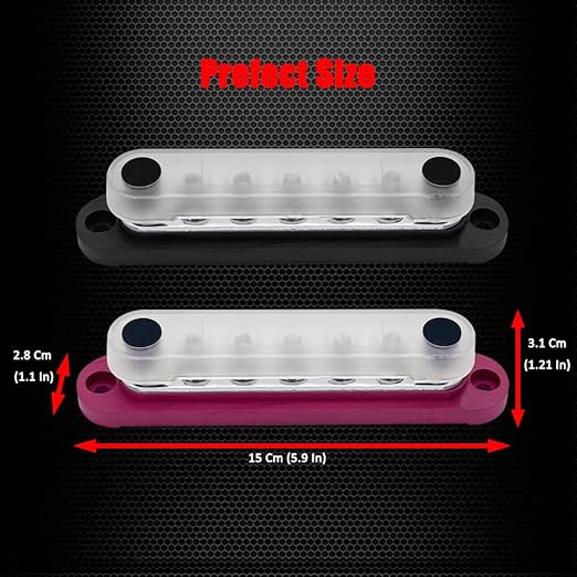 7 x M6 Studs Power Distribution Block Bus Bar 12V, Ampper 5.9" HD 150A Marine - Image 5