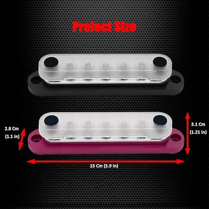 7 x M6 Studs Power Distribution Block Bus Bar 12V, Ampper 5.9" HD 150A Marine - Image 5