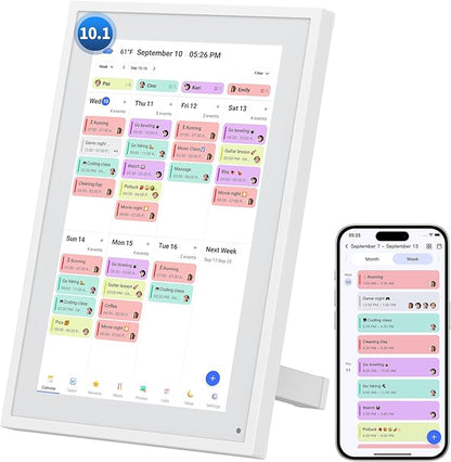 Calendar Digital 10.1 Inch, Digital Frame Combined Smart Touch Screen by Herncptar