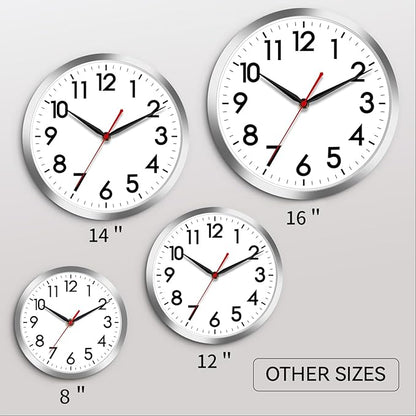 AKCISOT Wall Clock 10 Inch Silent Wall Clocks Battery Operated Non Ticking - Image 2