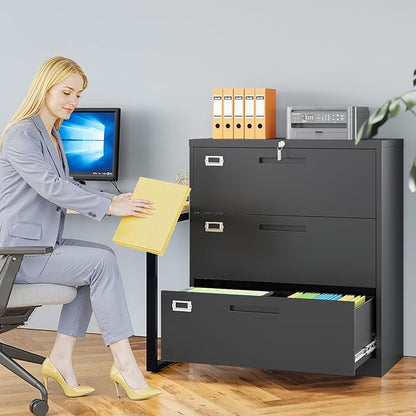 3 Drawer File Cabinets for Home Office, Office Storage Caninets Steel Cabnet - Image 2