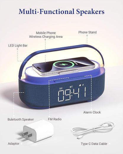 COLSUR Bluetooth Speaker Alarm Clock - Image 5