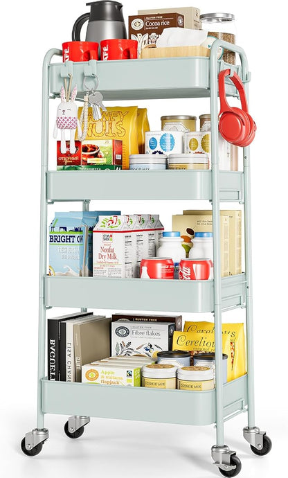 TOOLF 4-Tier Metal Rolling Cart by TOOLF