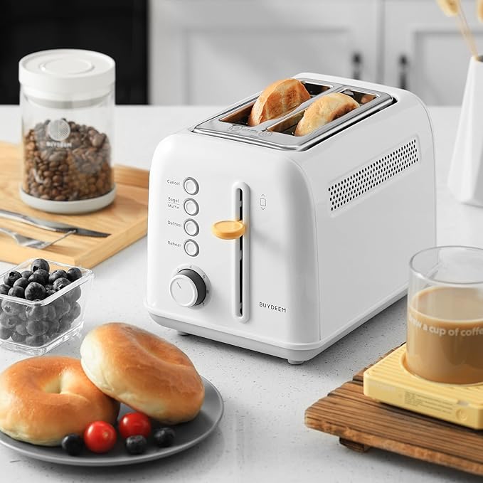 BUYDEEM DT620 2-Slice Toaster, Extra Wide Slots, Retro Stainless Steel - Image 8