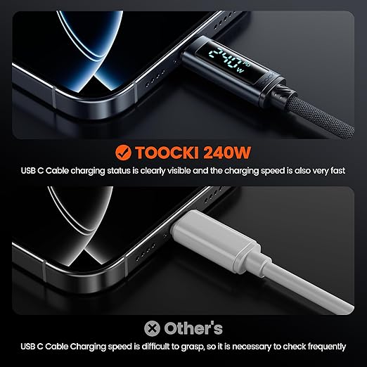 toocki USB C Cable 240W Fast Charging Cord - Image 4