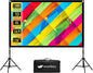Projector Screen with Stand, Wootfairy 120 inch Portable and Foldable Indoor by wootfairy