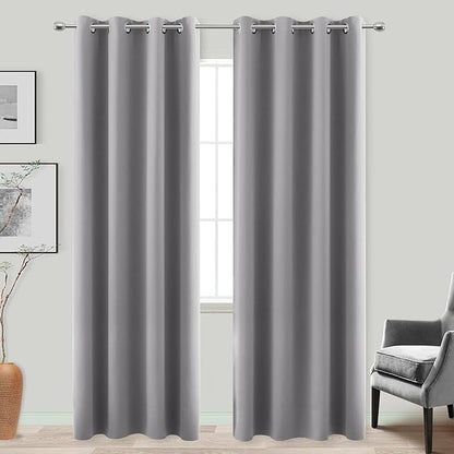 KOUFALL 2 Panels Set 96 Inches Long Blackout Curtains by KOUFALL