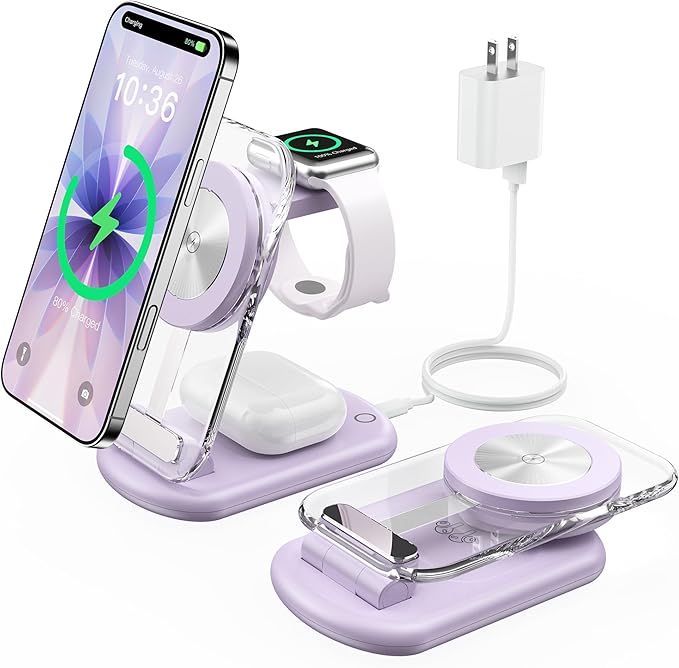 3 in 1 Magnetic Wireless Charging Station by Mukiya