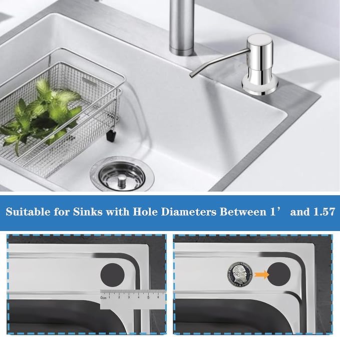 Ouest Dish Soap Dispenser for Kitchen Under Built-in Soap Dispenser Pump - Image 5