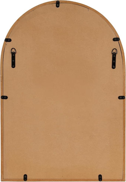 Kate and Laurel Burlock Modern Burlwood Arched Mirror, 22 x 32, Natural Wood - Image 7