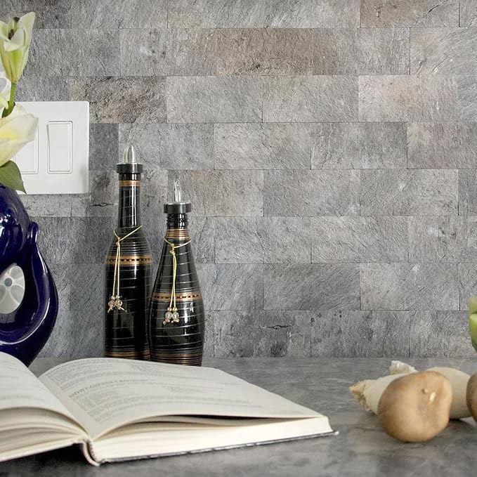 AULIGET 4 Pieces Mountain Rock Peel and Stick Backsplash Wall Tile, 4 Pieces - Image 6