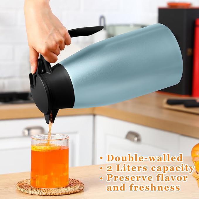 Norme 2 Pcs Thermal Coffee Carafe Insulated Stainless Steel Coffee Carafe - Image 6