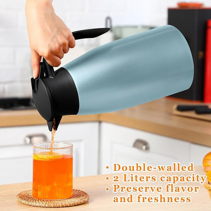 Norme 2 Pcs Thermal Coffee Carafe Insulated Stainless Steel Coffee Carafe - Image 6
