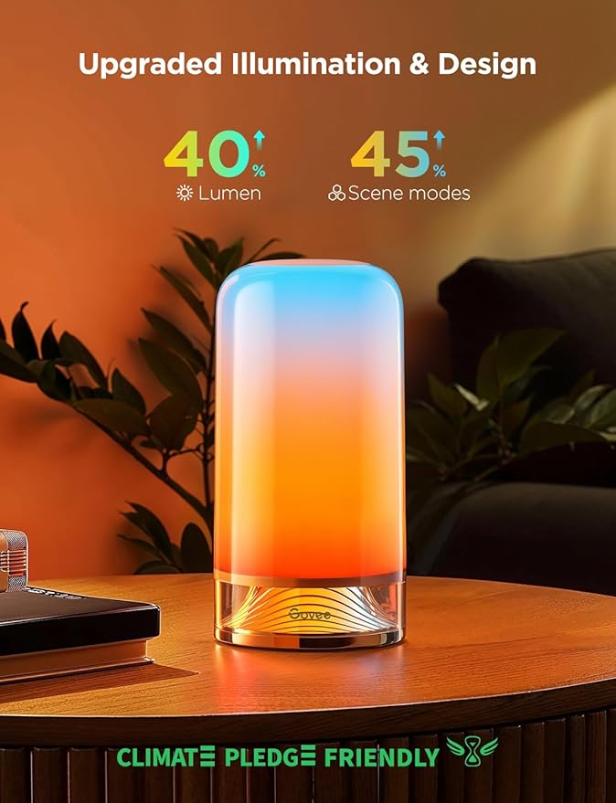 Govee RGBIC Smart Table Lamp 2, Touch Bedside Small Table Lamp Compatible - Image 2