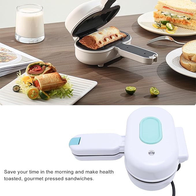 Mini Sandwich Maker, Portable Nonstick Electric Hot Sandwich Maker, 1200W - Image 2
