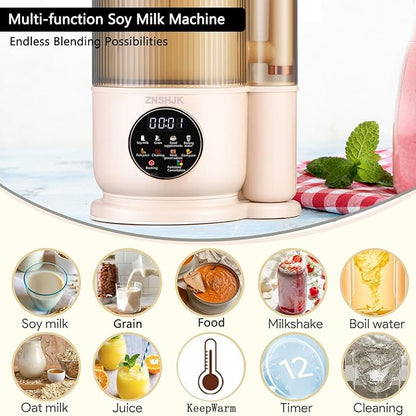 50oz Nut Milk Maker & Grinders, 10-in-1 Soy, Oat & Rice Milk Maker - Image 3
