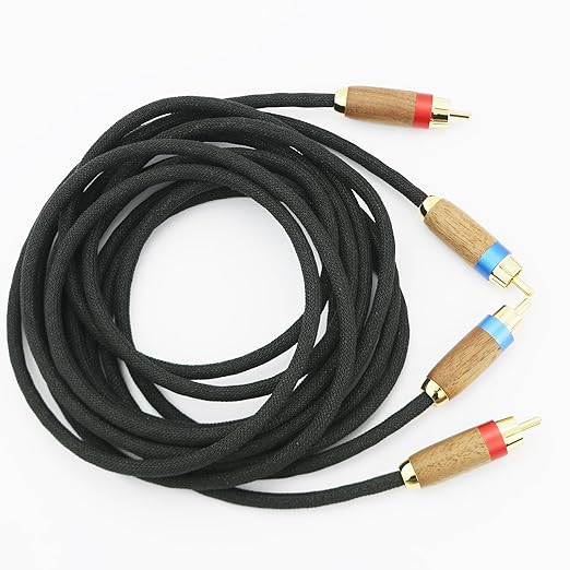 NewFantasia Audiophiles 2RCA Male to 2RCA Male Stereo Audio Cable HiFi System - Image 6