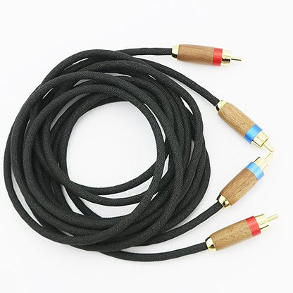 NewFantasia Audiophiles 2RCA Male to 2RCA Male Stereo Audio Cable HiFi System - Image 6