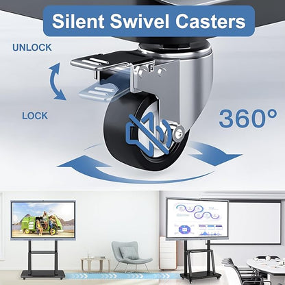 43-65" Height Adjustable Mobile Stand - Image 3