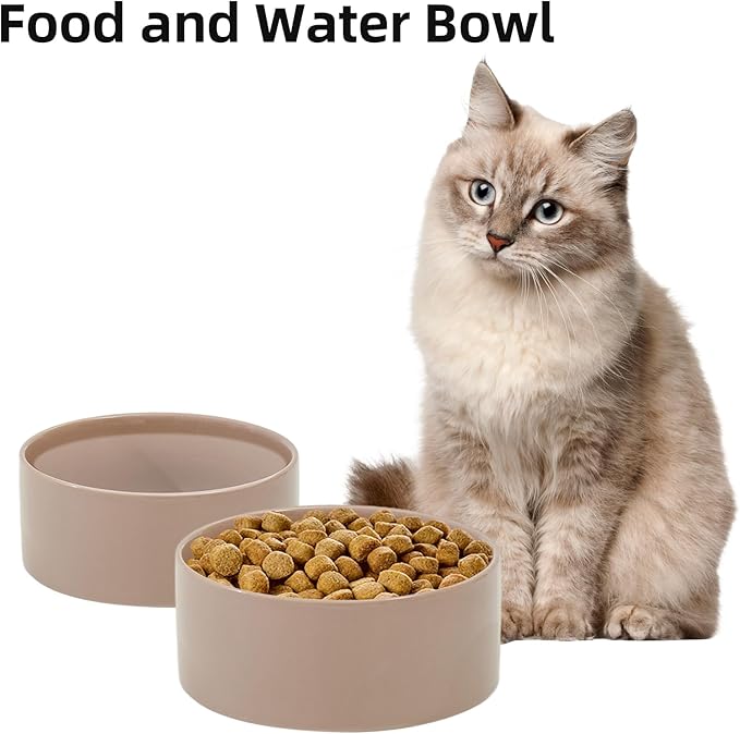 Ceramic 5.1inch Set of 2 Dog and Cat Bowls - Image 5