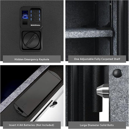 Biometric Finger Vein Fireproof Safe Box, 1.08 Cubic Feet Fire Resistant - Image 3