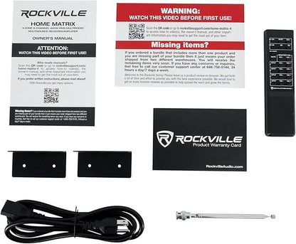 Rockville Home Matrix 4 600W Multi Room Receiver/Amplifier, Mic Inputs - Image 6